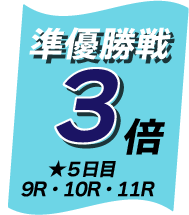 準優勝戦マイル3倍